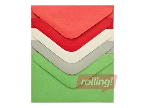 Конверты Smooth Mix, красные и зелёные, 70x100мм, 10 шт.