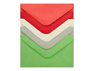 Конверты Smooth Mix, красные и зелёные, 70x100мм, 10 шт.