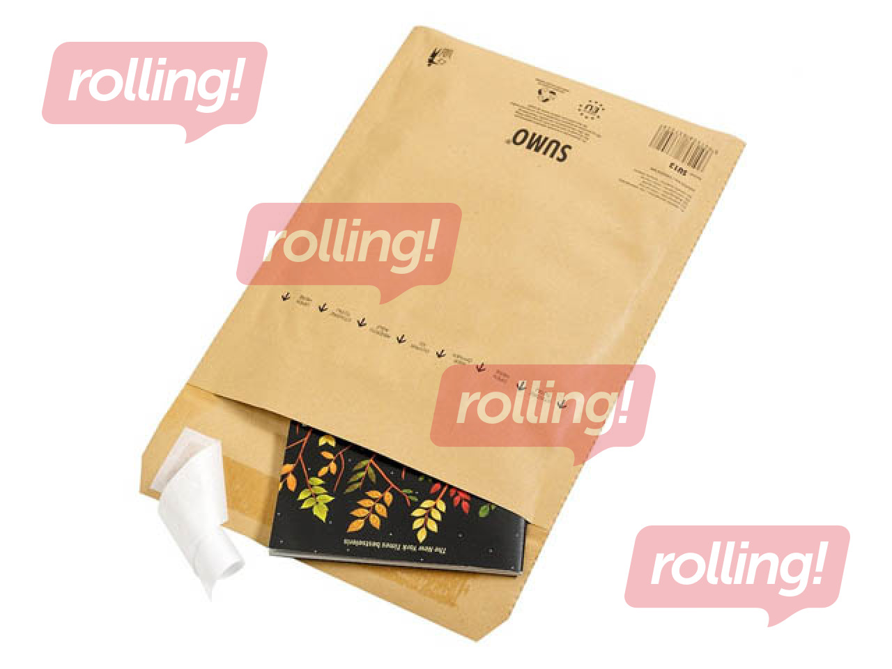 Polsterdatud ümbrik SUMO Nr.13, 145 x 215 mm, pruun