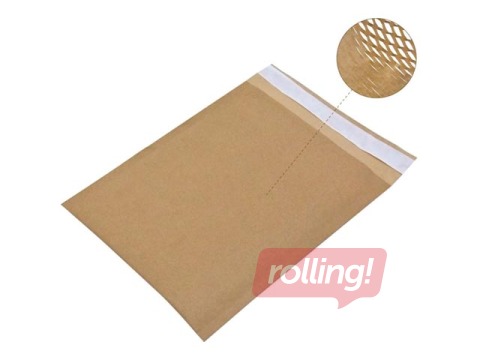 Kohver, polsterduss, täidetud koonusliku paberiga, pruun, 185 x 250 mm