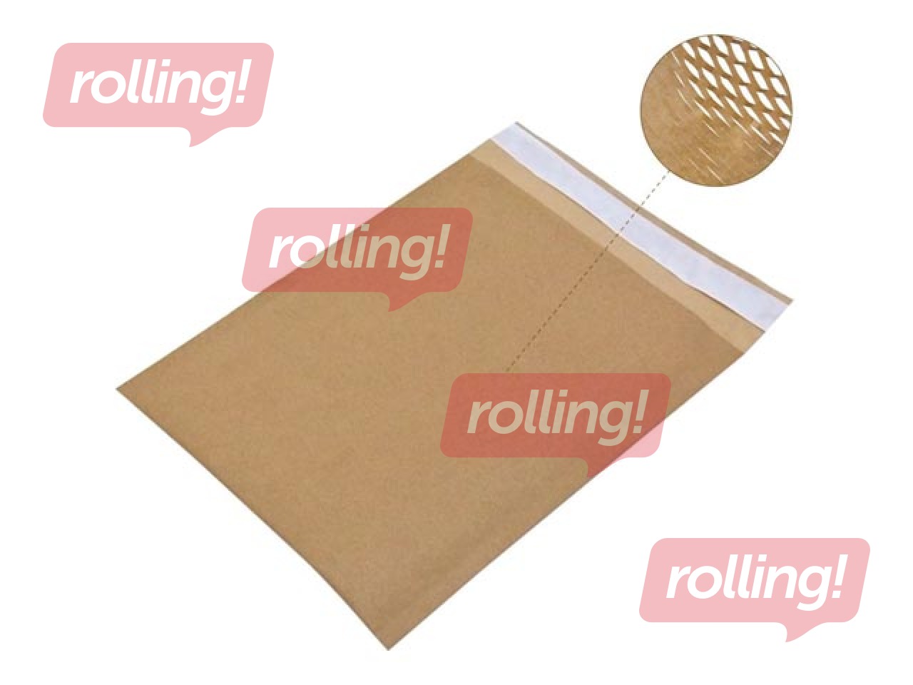 Kohver, polsterduss, täidetud koonusliku paberiga, pruun, 185 x 250 mm