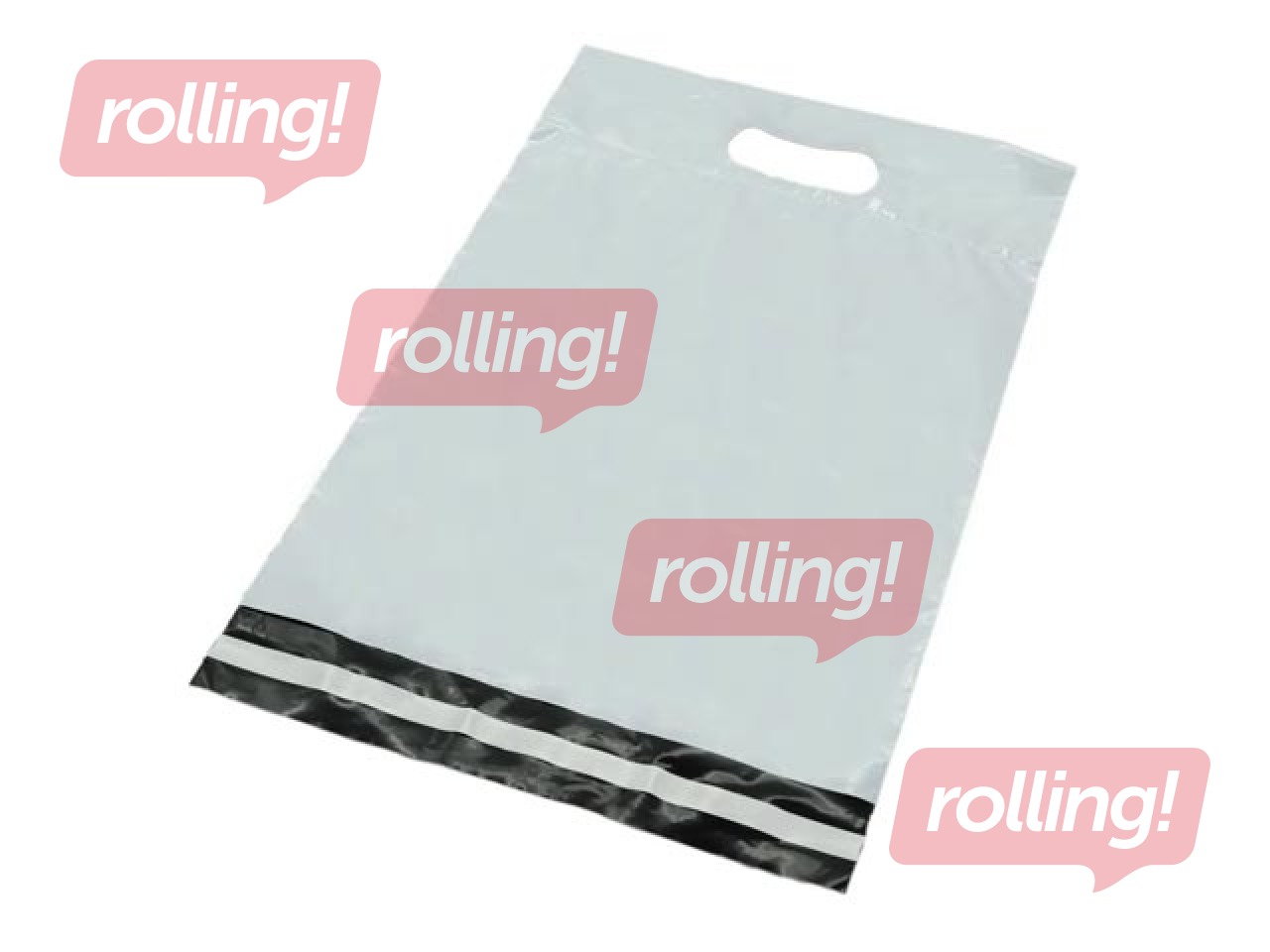 Конверты – пластиковые пакеты с ручкой для отправлений, белые, 25x45+7см, 10 шт.