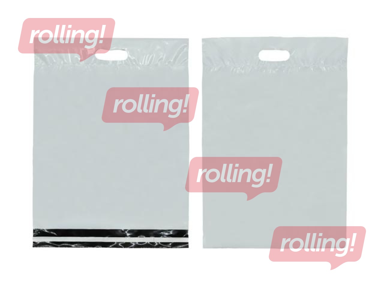 Конверты – пластиковые пакеты с ручкой для отправлений, белые, 25x45+7см, 10 шт.