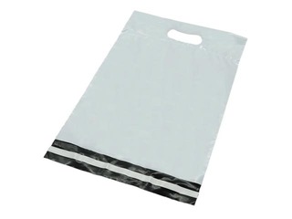 Ümbrikud – saadetiste kilekotid sangadega, valged, 25x45+7cm, 10 tk.