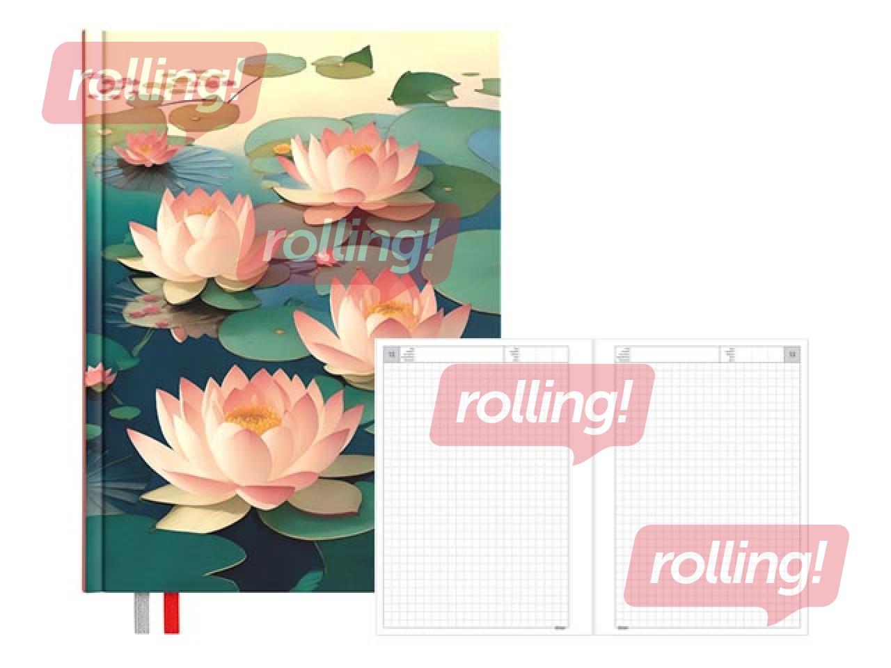 Diary - notebook, 134 x 184 mm, Lotus