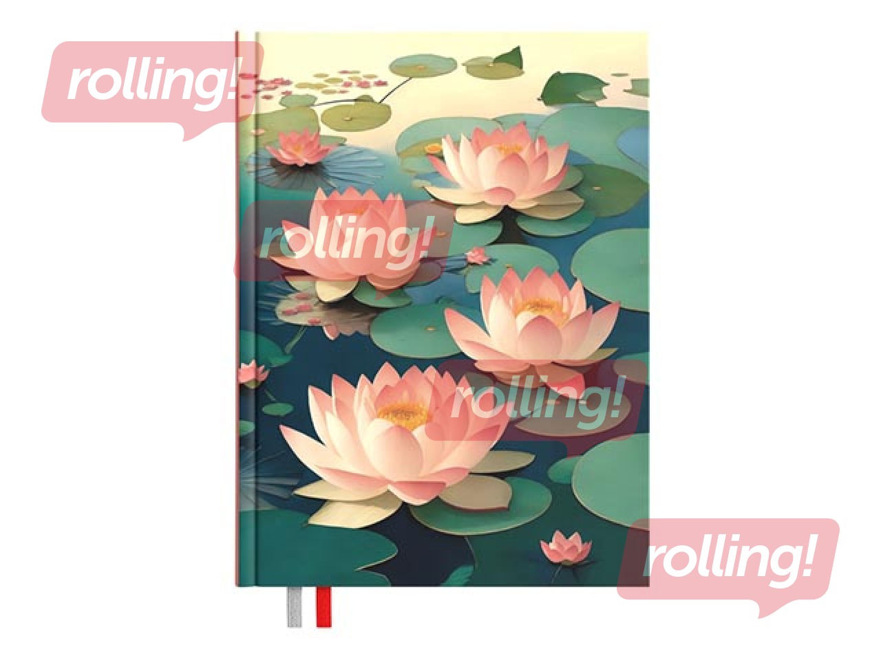 Diary - notebook, 134 x 184 mm, Lotus