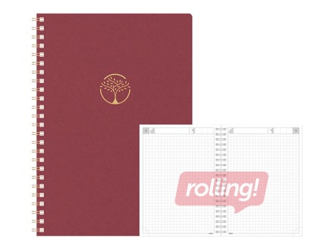 Diary - notebook, Tempo Cardboard, red
