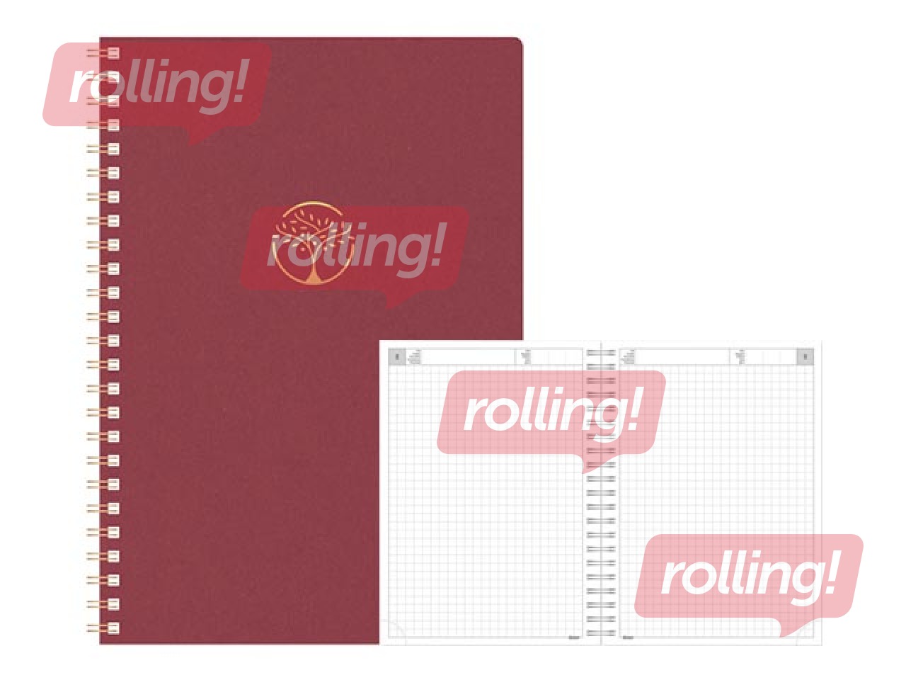 Diary - notebook, Tempo Cardboard, red