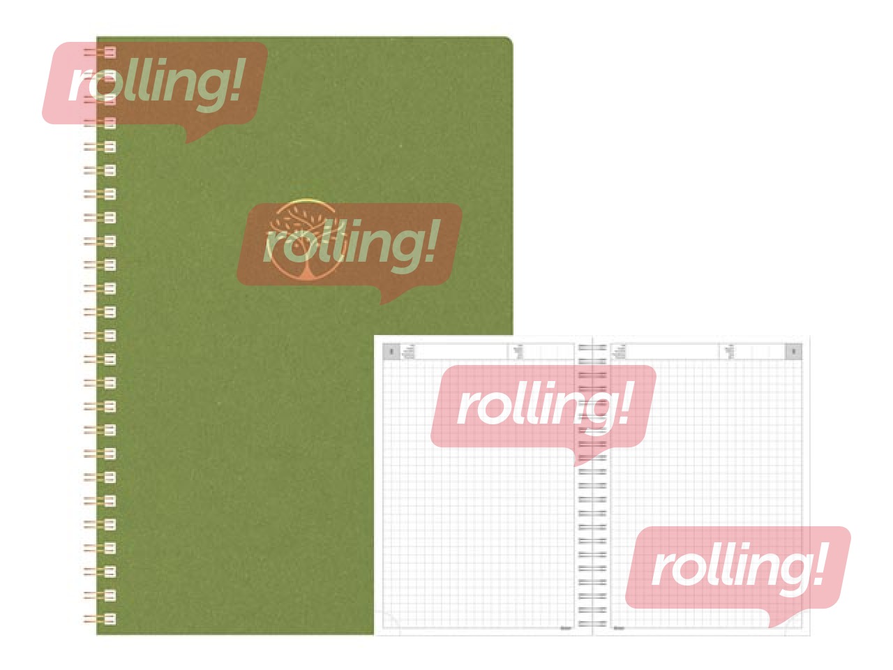 Diary - notebook, Tempo Cardboard, light green