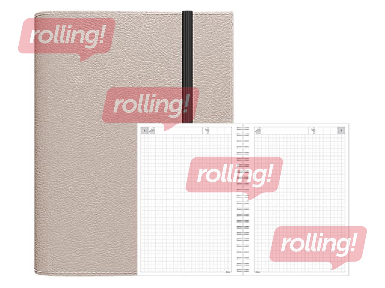 Diary - Notebook, A5 Flex, light grey