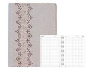 Diary - notebook, A5 Patterns, light grey