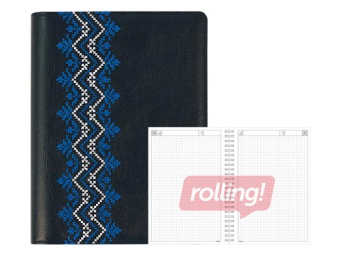 Diary - notebook, A5 Patterns, blue
