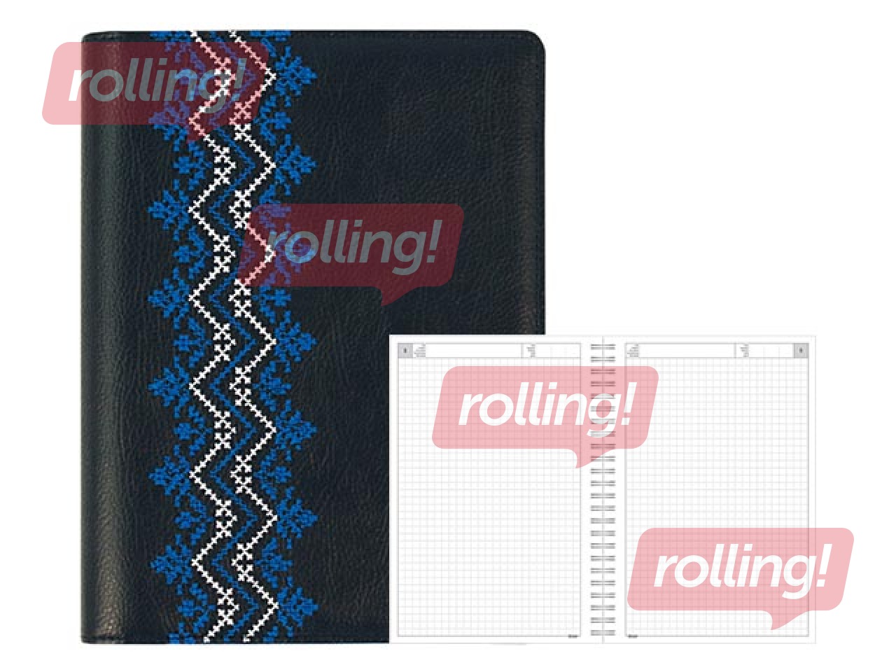 Diary - notebook, A5 Patterns, blue