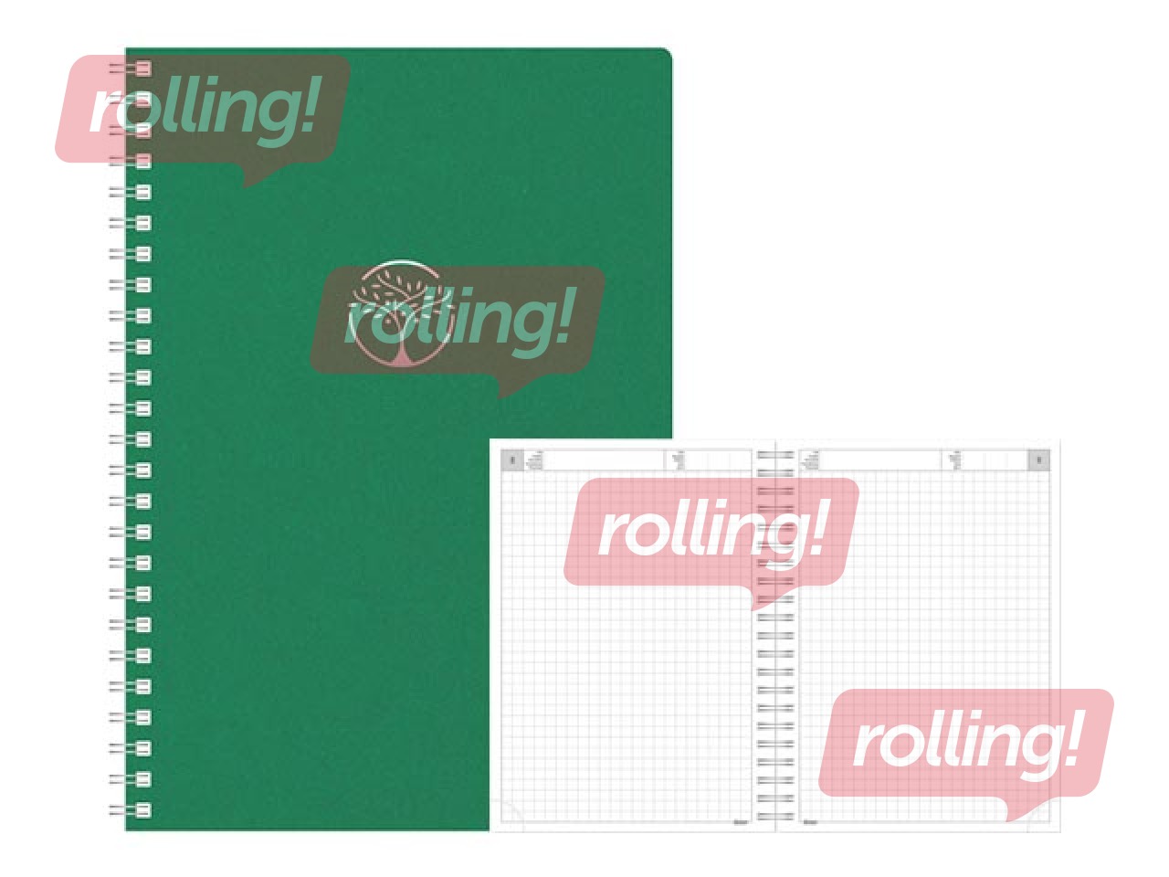 Diary - notebook, Tempo Cardboard, green