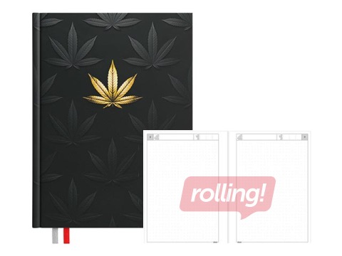 Dienasgrāmata - piezīmju bloks, Tempo Dotted Flex, Cannabis, 2026