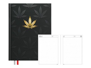 Dienasgrāmata - piezīmju bloks, Tempo Dotted Flex, Cannabis, 2026