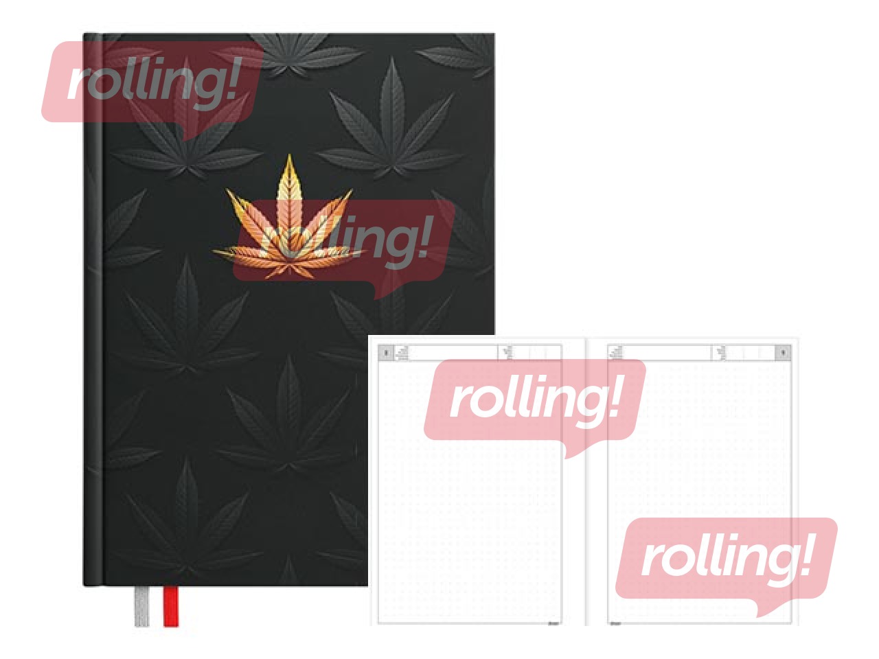 Dienasgrāmata - piezīmju bloks, Tempo Dotted Flex, Cannabis, 2026