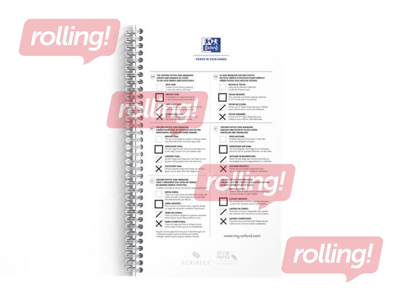 Планировщик задач Oxford Office Essentials, A5, бирюзовый