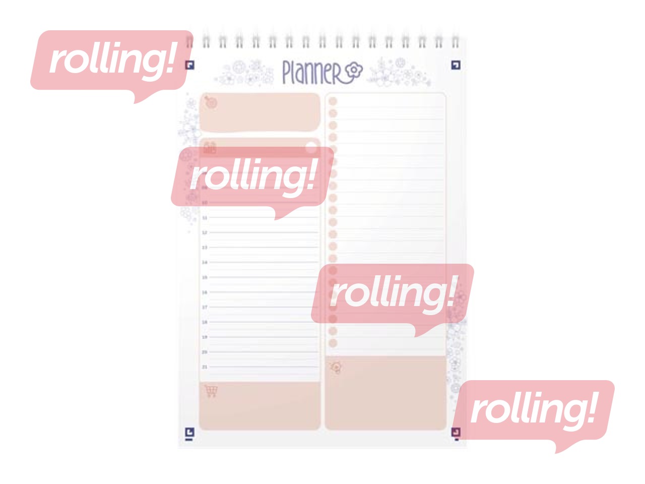 Daily planner Oxford, Floral, A5