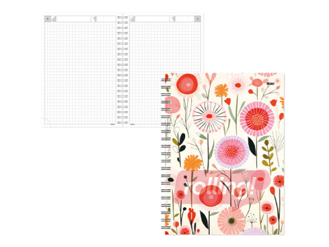 Diary - Notepad without dates, Tempo Spiral, squares, Happy Day