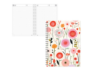 Diary - Notepad without dates, Tempo Spiral, squares, Happy Day