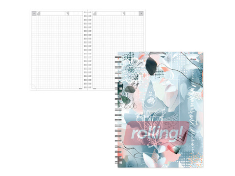 Diary - Notepad without dates, Tempo Spiral, squares, Aura