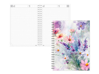 Päevik - märkmik ilma kuupäevadeta, Tempo Spiral, ruuduline, Simple Beauty
