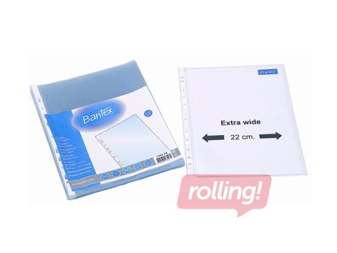 Extra Wide Pockets Bantex, A4+, matt, 100 mic., 50 pcs.