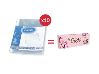 Document Pockets Bantex, A4, glossy, 40 mic., 100 pcs. 