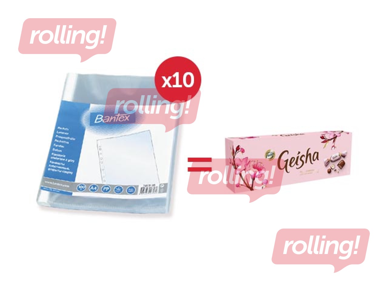 Кармашки для документов Bantex, А4, глянцевые, 40 мик.