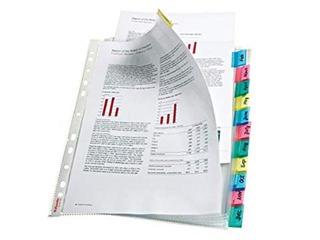 Dokumentu kabatiņa Esselte, A4+, glancēta ar 12 sadaļām