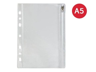 Dokumentu kabatiņa Bantex, A5, ar rāvējslēdzi, 140 mic, 10 gab.