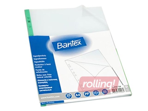 Document pocekts A4, Bantex, green 25 pcs.