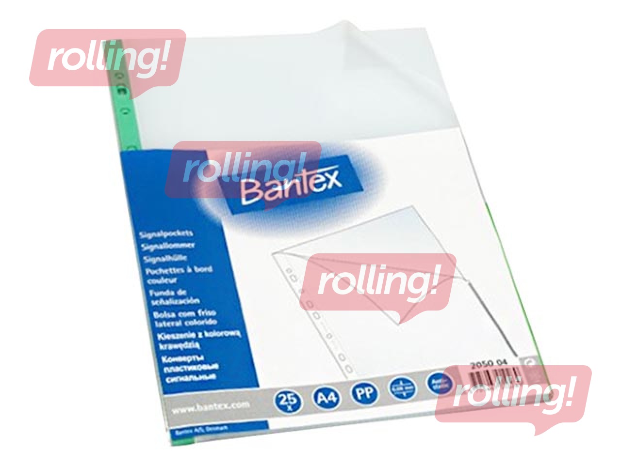 Document pocekts A4, Bantex, green 25 pcs.