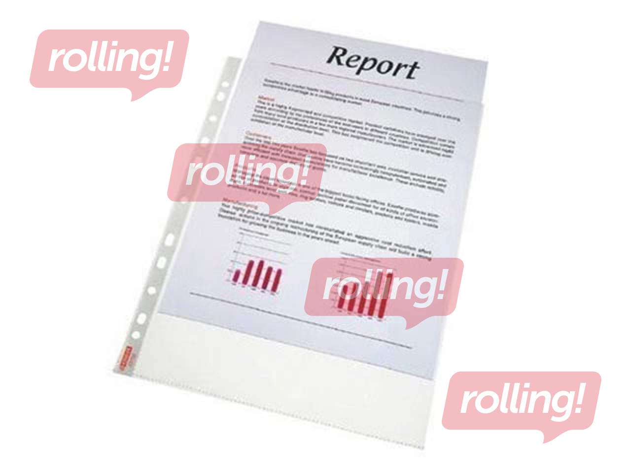 Document pockets Essselte, A4, glossy, 75 mic., 100 pc.