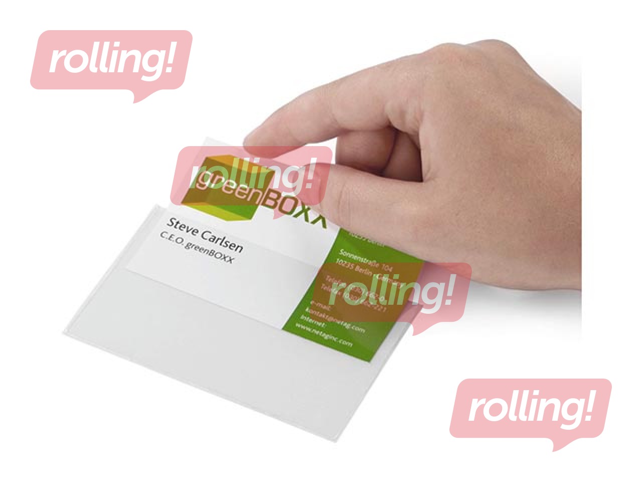 Самоламинирующиеся прозрачные кармашки Durable, 57x90мм, 10 шт.