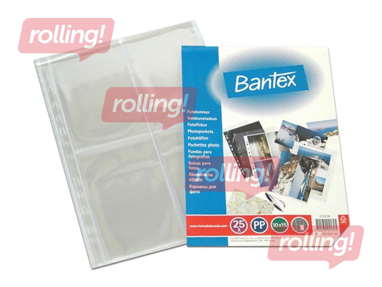 Kiletaskud Bantex fotodele, 0,1 mm, 10 tk
