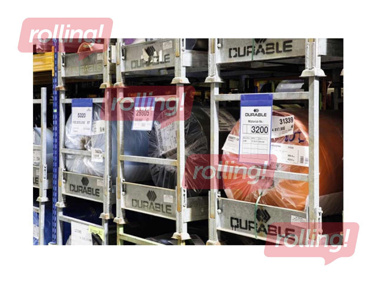 Информационный карман Durable, магнитный, A5, горизонтальный, синий, 1шт.