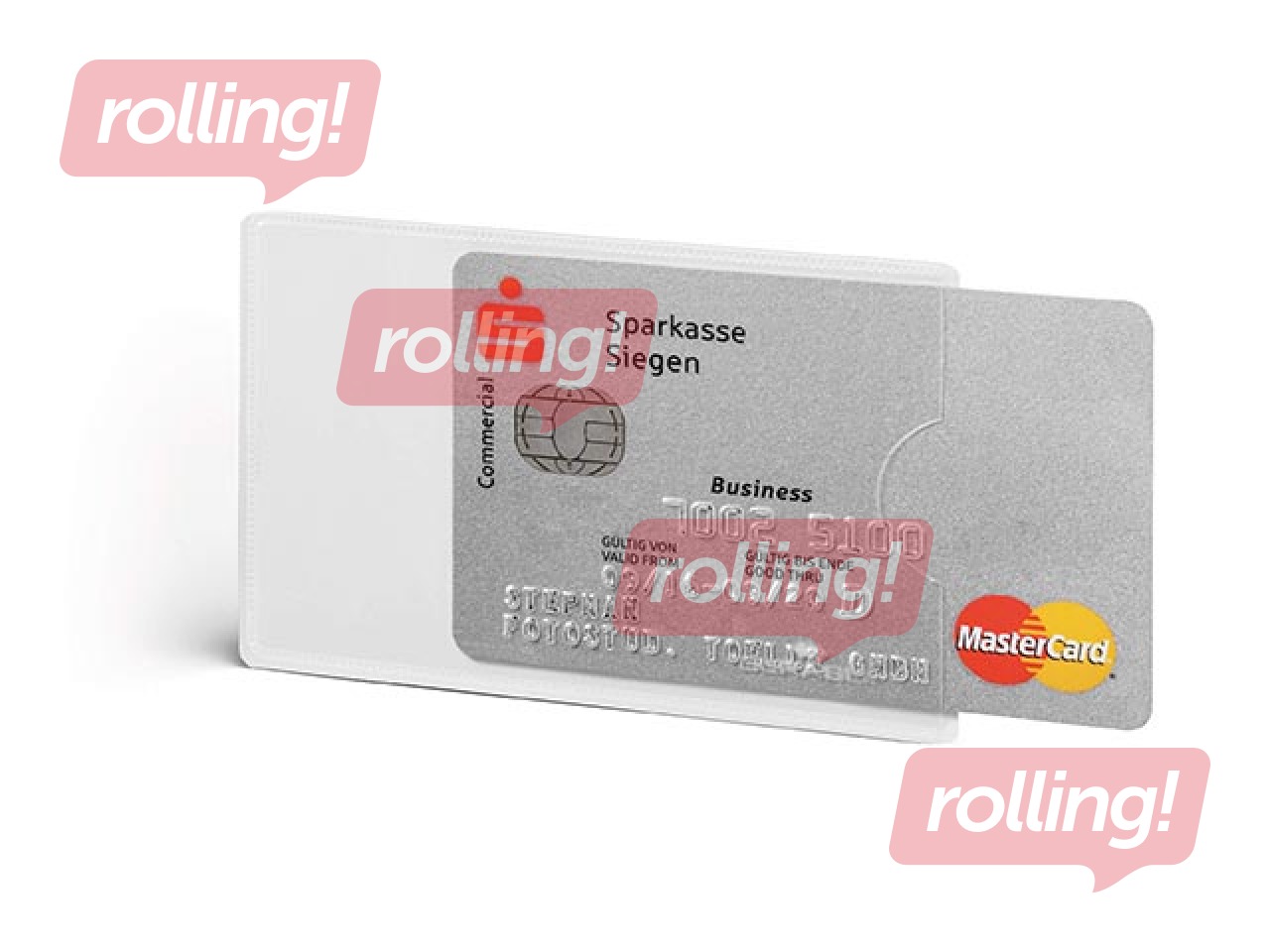 Credit card sleeve Durable RFID secure, 61x90mm, 3 pcs.