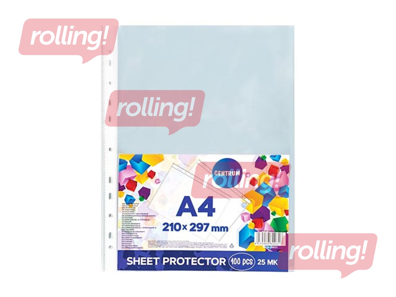 Document pockets Centrum, A4, glossy, 25 mic., 100 pcs.