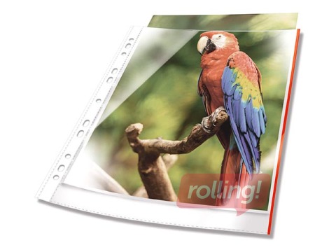 Document pockets Durable, A4 with red edge, 25 pcs.