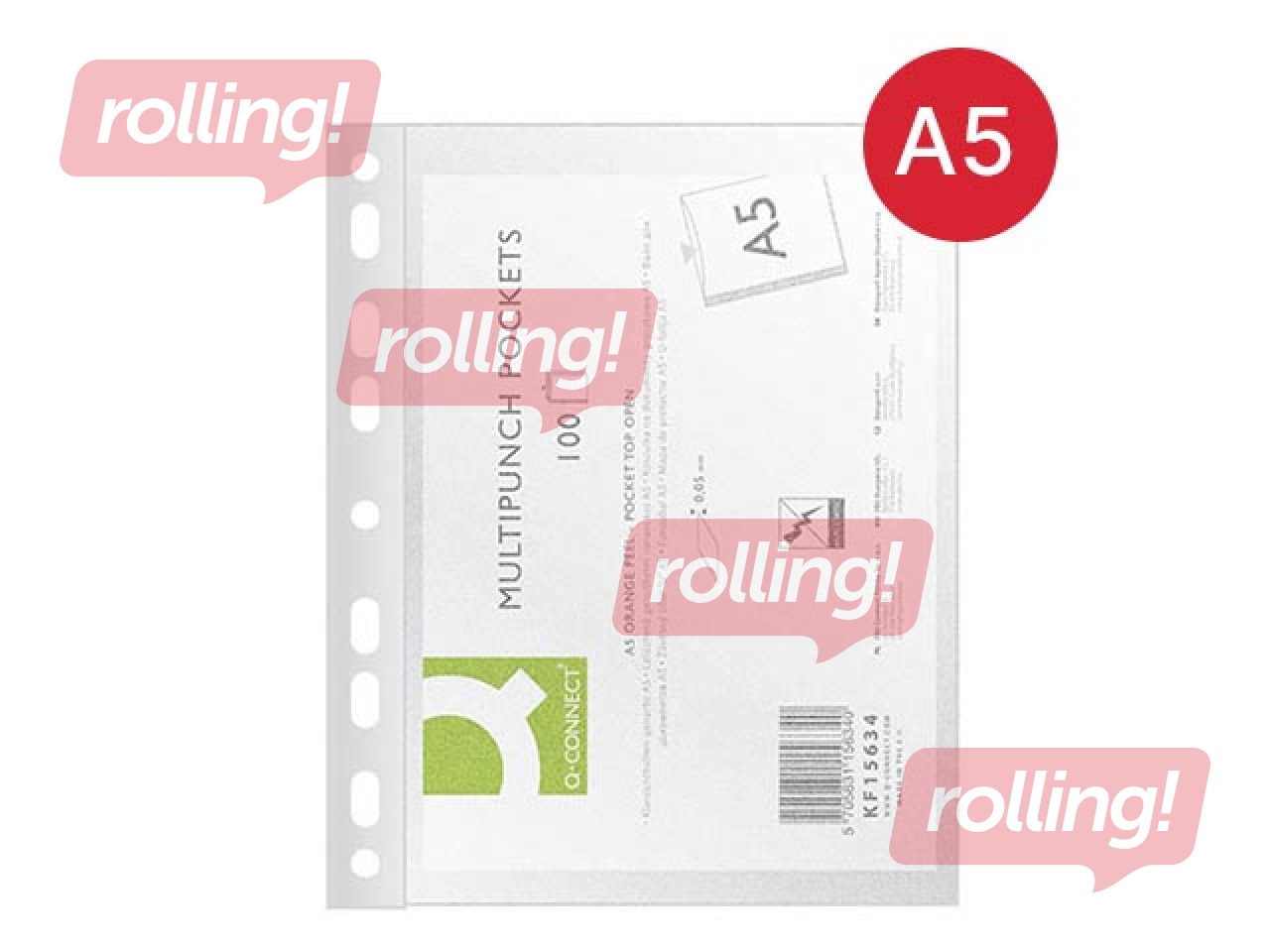 Documenditaskud Q-Connect, A5, matistatud, 50 mic, 100 tk