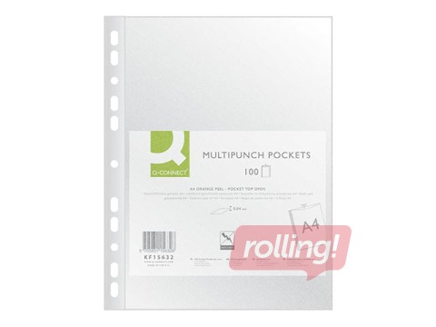 Document pockets Q-Connect, A4, matted, 40 mic., 100 pcs.
