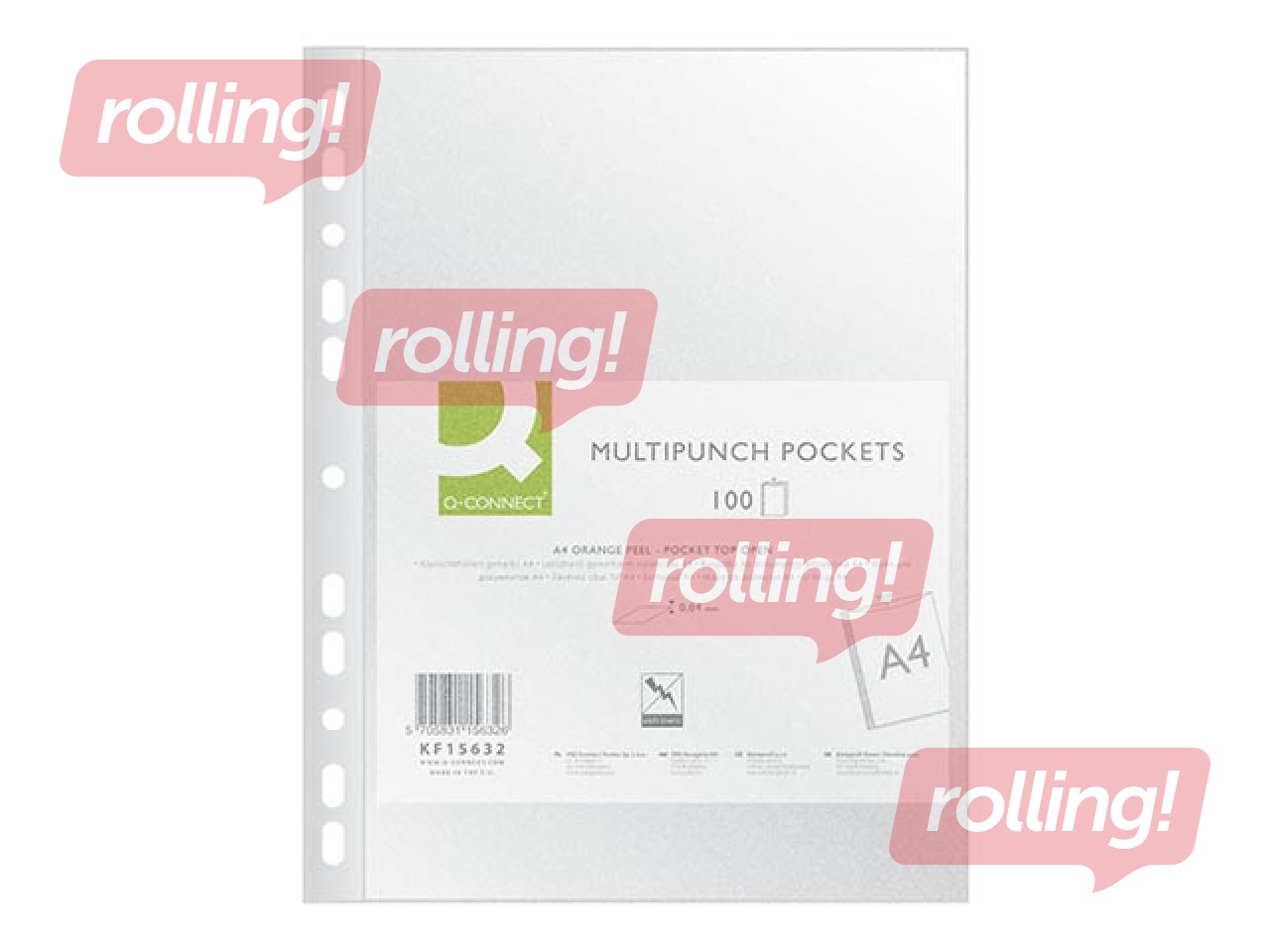 Document pockets Q-Connect, A4, matted, 40 mic., 100 pcs.