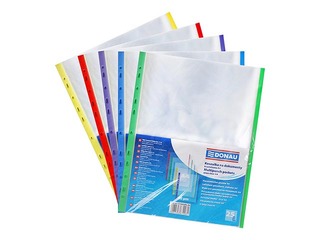 Document pockets Donau, A4 with colourful edges, 25 pcs.