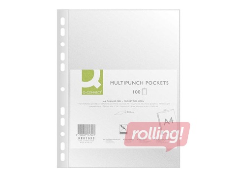 Dokumenditaskud Q-Connect, A4, matt, 50 mic, 100 tk.