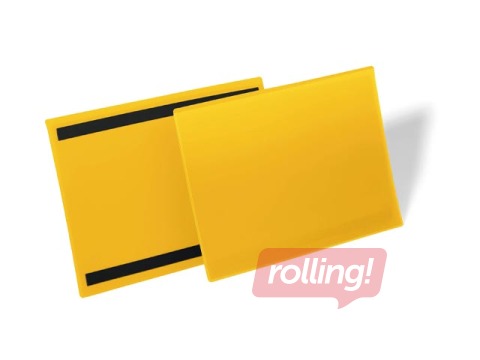 Magnetic document sleeve, A4, horizontal, yellow