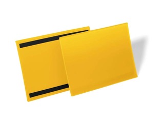 Magnētiska kabata, A4, horizontāla, dzeltena