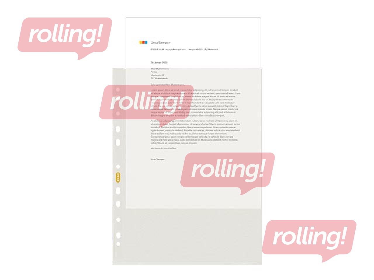 Perforeeritud taskud Elba, taaskasutatud PE, A4, 80 mikronit, 50 tk