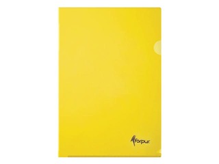 Папка - уголок Forpus, A4, глянцевая, жёлтая